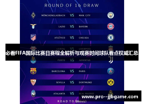 必看FIFA国际比赛日赛程全解析与观赛时间球队看点权威汇总 必看FIFA国际比赛日赛程全解析与观赛时间球队看点权威汇总